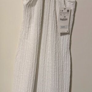 Zara White Strapless Dress